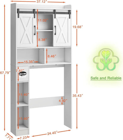 Farmhouse Over Toilet Storage Cabinet