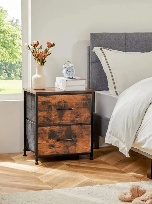 Nightstand Bedside Coffee Sofa Tea Table 2 Drawers