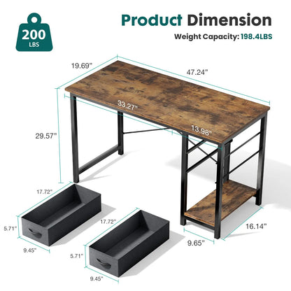 JHK 47IN Computer Wood Table Desk