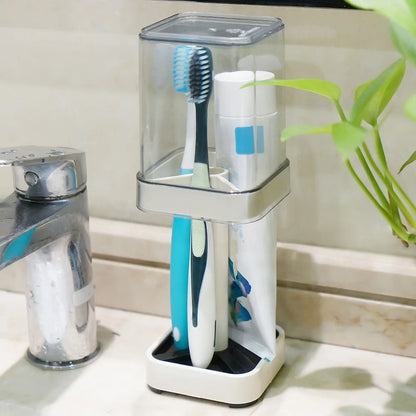 Toothbrush Holder With Cup and Cover,