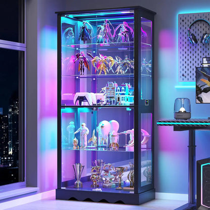 Glass Cabinet, RGB Lights & Motion Sensor