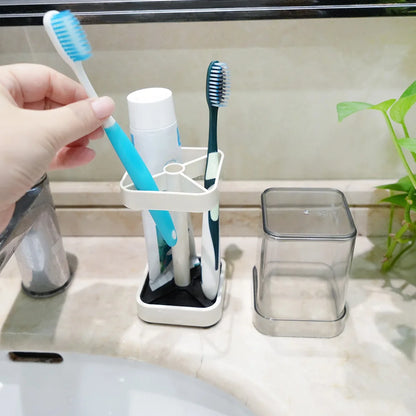 Toothbrush Holder With Cup and Cover,