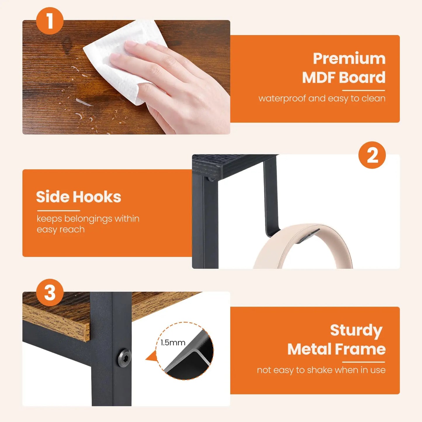 JHK 47IN Computer Wood Table Desk