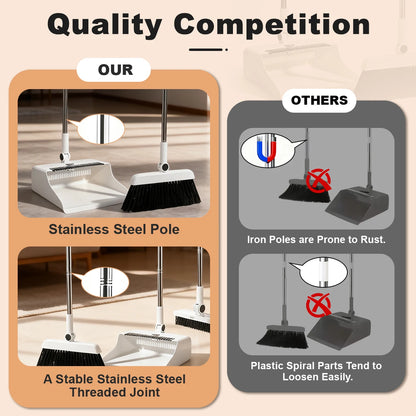 3in 1 Broom and Dustpan Set