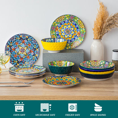 vancasso Ceramic Bohemian Style Dinnerware Set