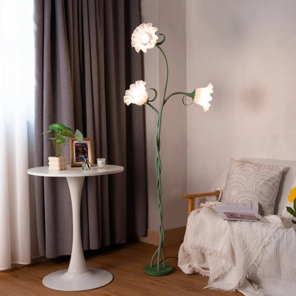 3-Head Flower Floor Lamp Contains Bulb,