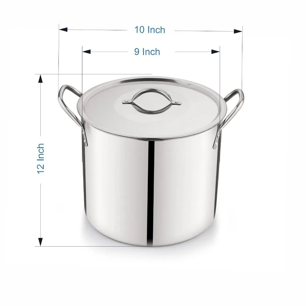 8-Qt Stainless Steel Stock Pot Ultra Durable