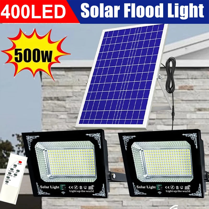 Led Solar Flood Light High Bright 2 Head