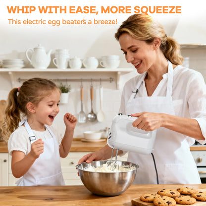Electric Portable Kitchen Mixer with Dough Hooks