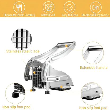 Manual French Fry Cutter with 2 Blades,