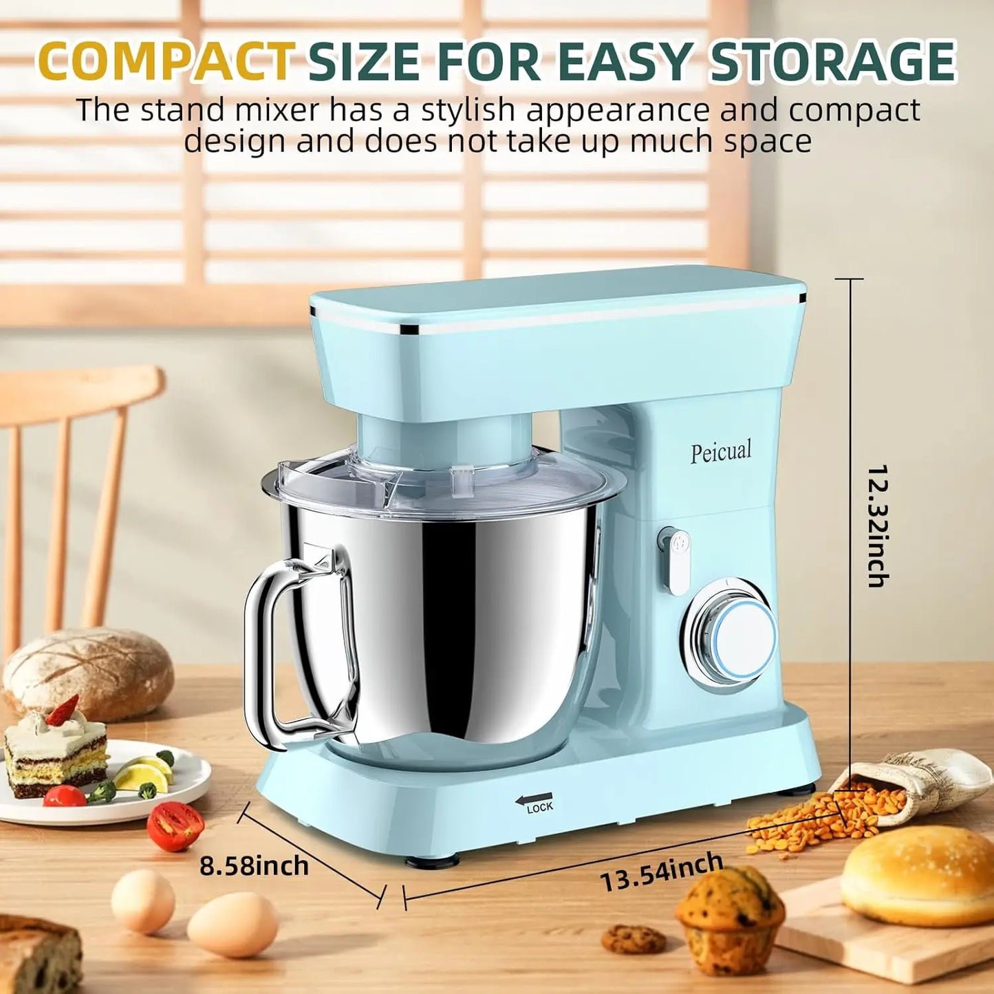 6QT Stand Mixer with Tilt-Head Design,