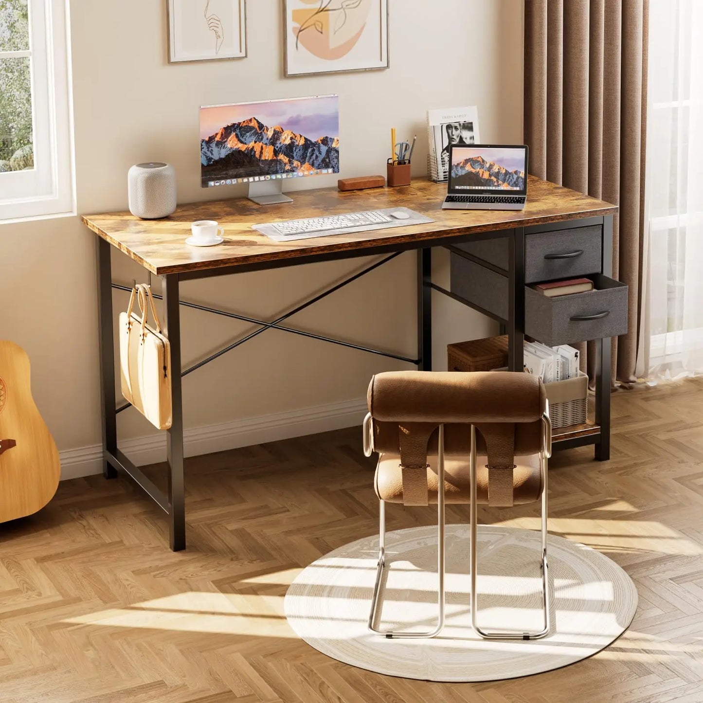 JHK 47IN Computer Wood Table Desk