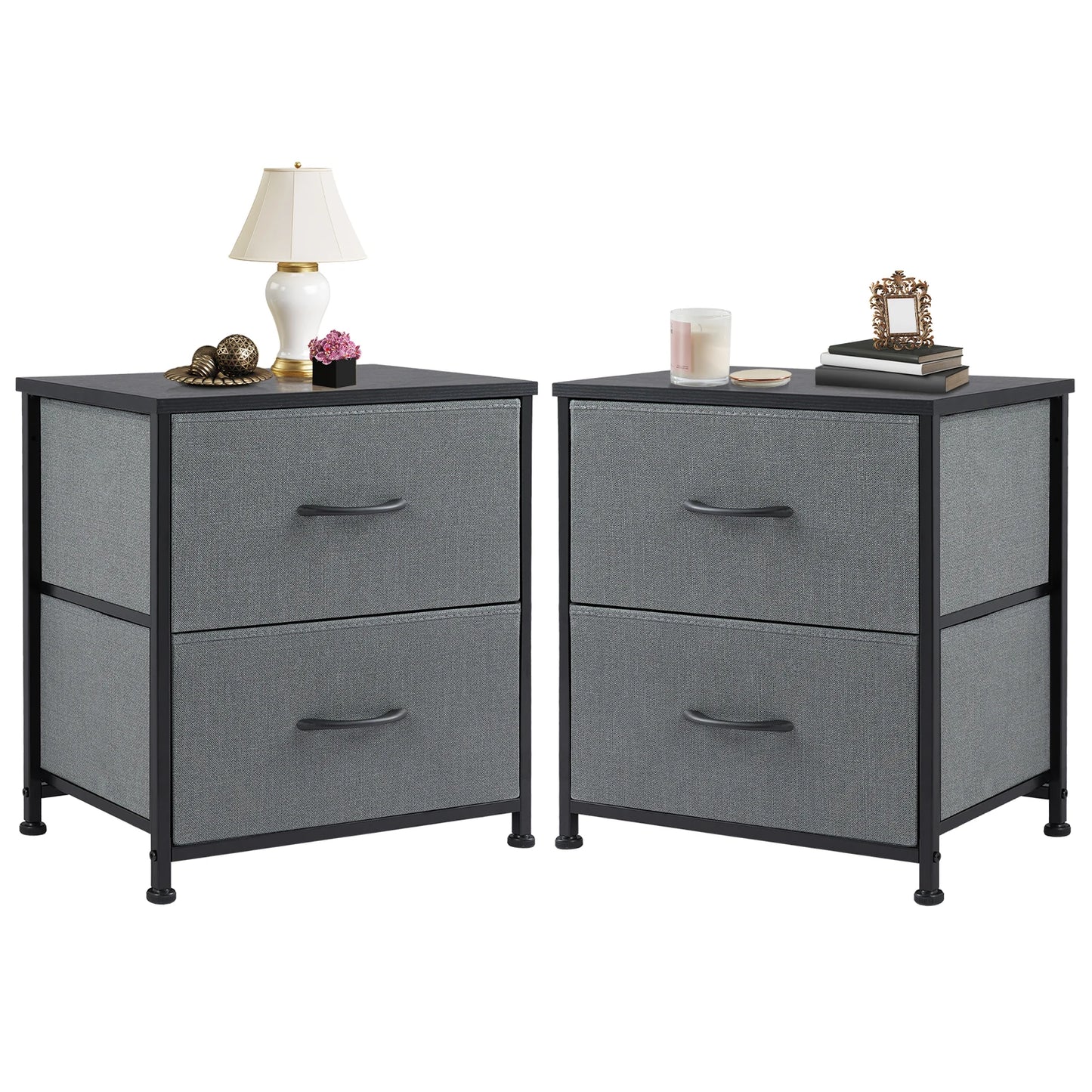 Nightstand Bedside Coffee Sofa Tea Table 2 Drawers