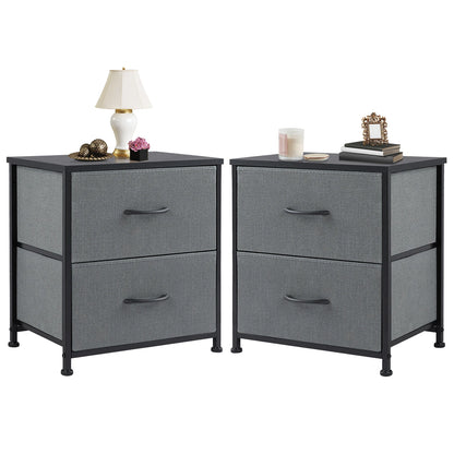Nightstand Bedside Coffee Sofa Tea Table 2 Drawers
