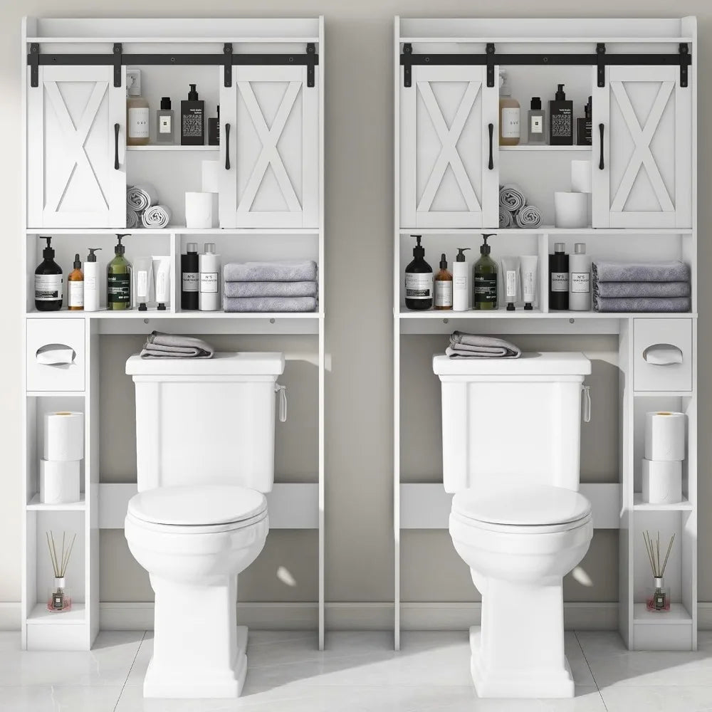 Farmhouse Over Toilet Storage Cabinet