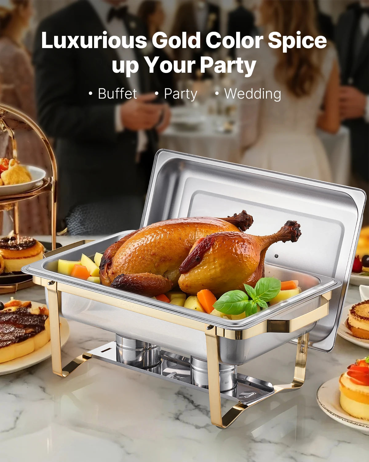 SucceBuy Chafing Dish Buffet Chafer Warmer Server