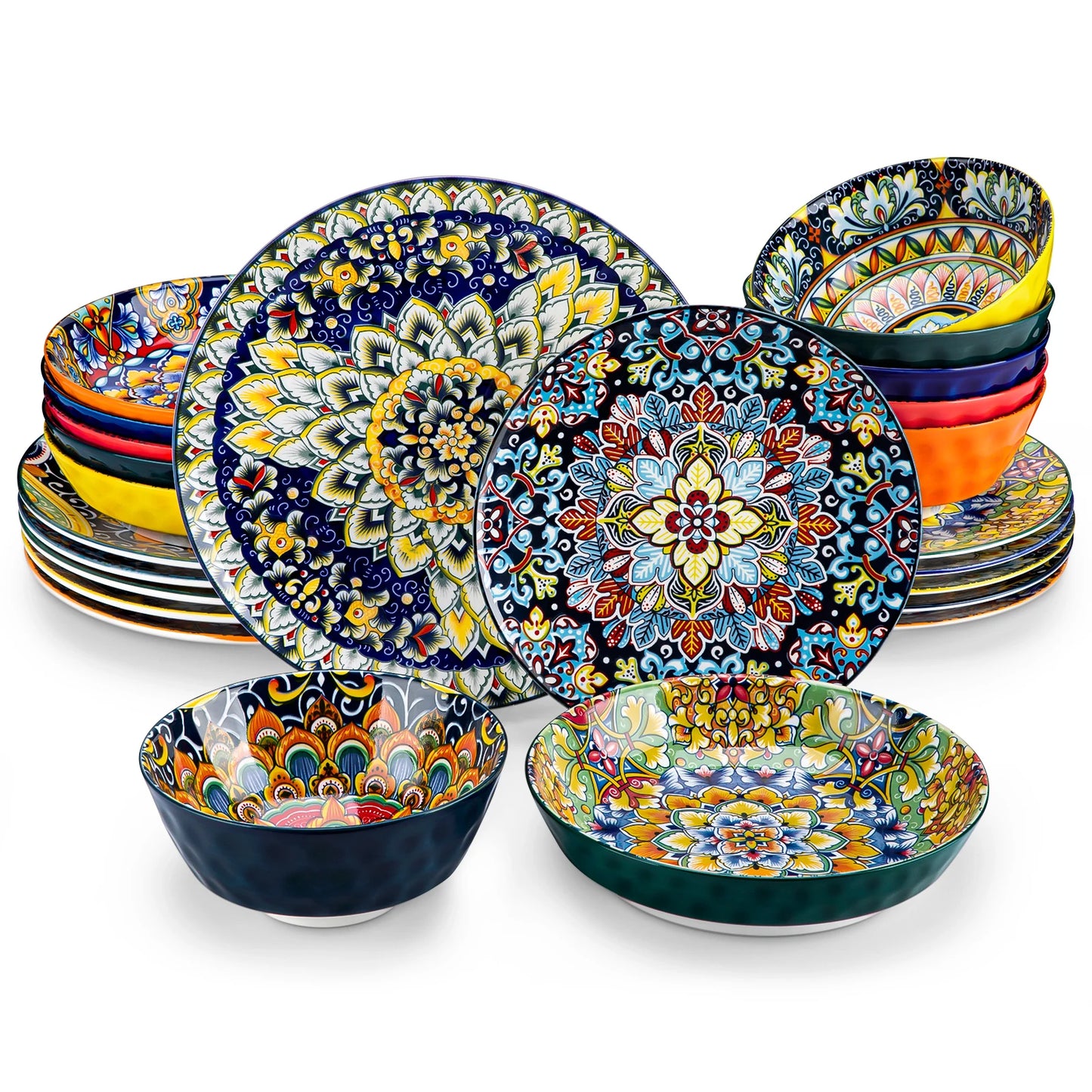 vancasso Ceramic Bohemian Style Dinnerware Set