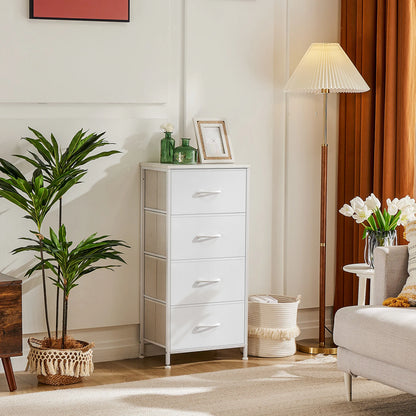 JHK Dresser For Bedroom With 4 Fabric Drawers