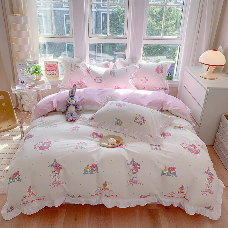 Sanrio Kids Bedding Set Duvet Cover Sheet