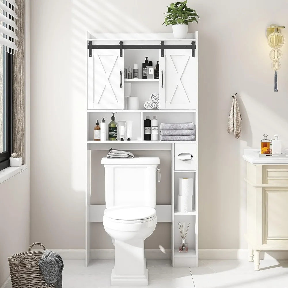 Farmhouse Over Toilet Storage Cabinet