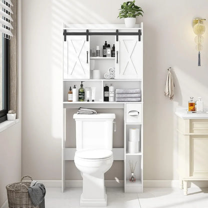 Farmhouse Over Toilet Storage Cabinet