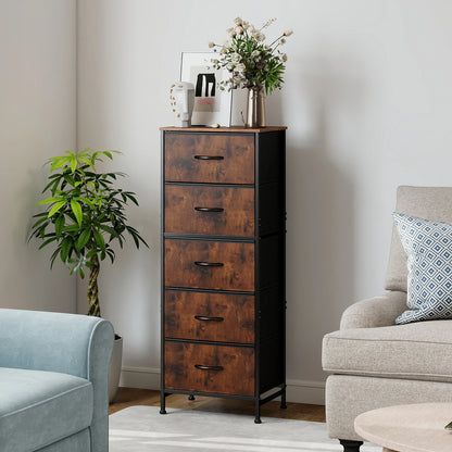 JHK 48IN Dresser 5 Fabric Drawers