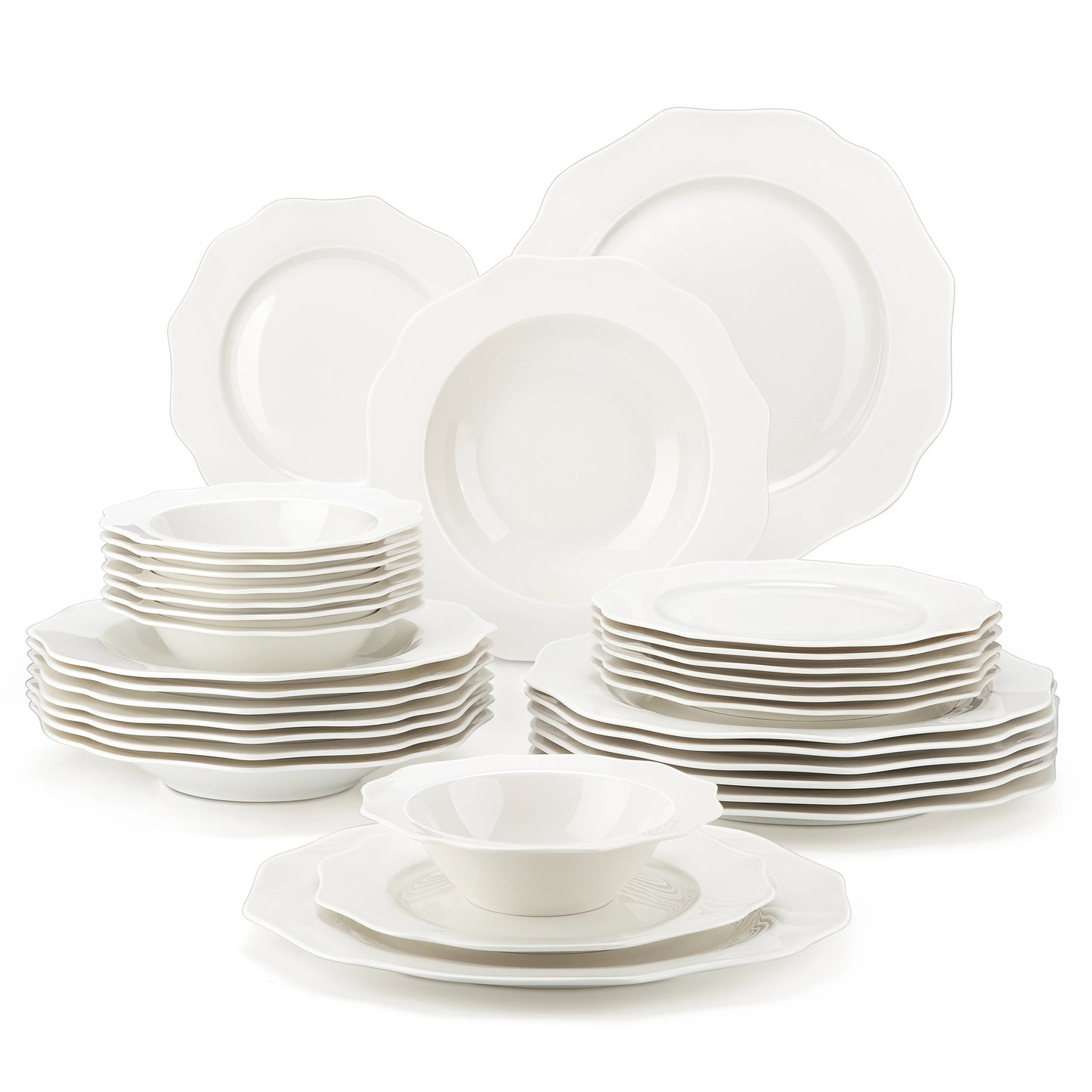 MALACASA 16-PIECE Nordic European Tableware Set