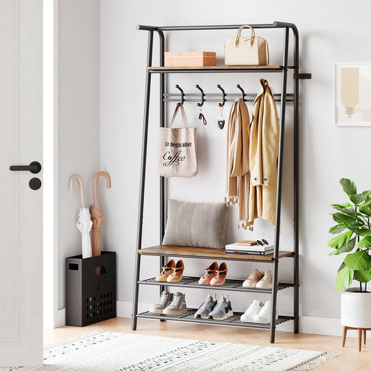 4-in-1 Hall Trees, Coat Shoe Rack