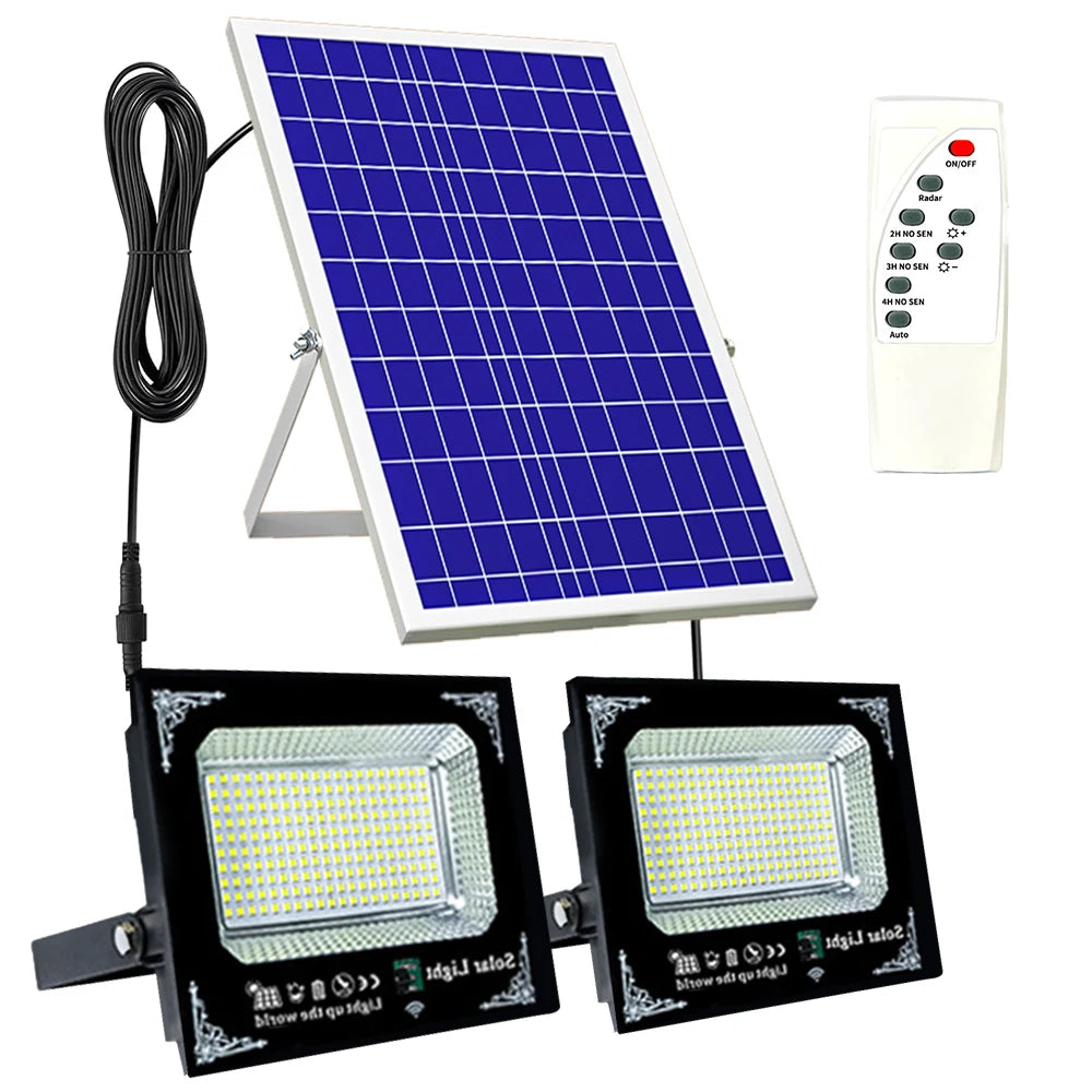 Led Solar Flood Light High Bright 2 Head