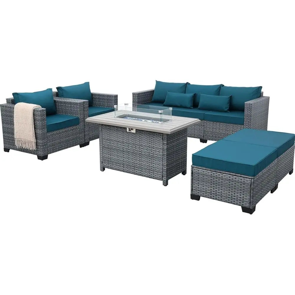 6-Piece Outdoor Wicker Patio Furniture Set