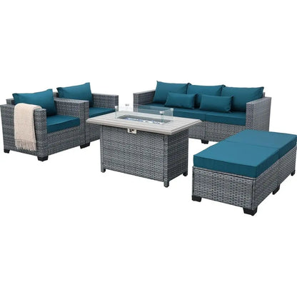 6-Piece Outdoor Wicker Patio Furniture Set