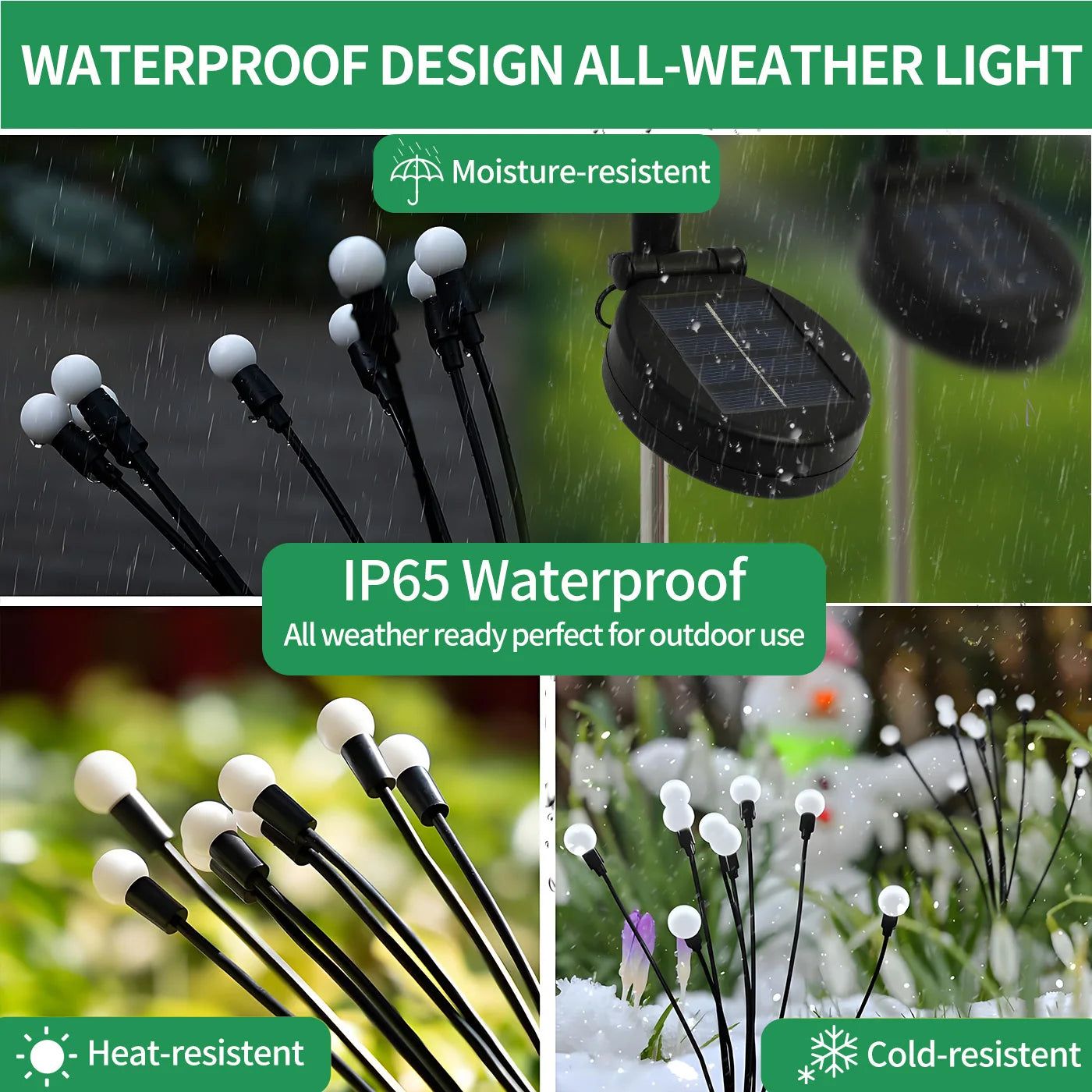 8-Head Solar Firefly LED Solar Lights