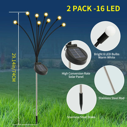 8-Head Solar Firefly LED Solar Lights