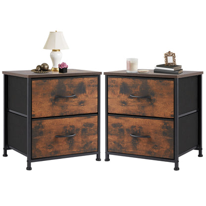 Nightstand Bedside Coffee Sofa Tea Table 2 Drawers