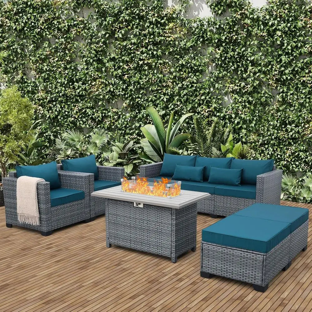 6-Piece Outdoor Wicker Patio Furniture Set
