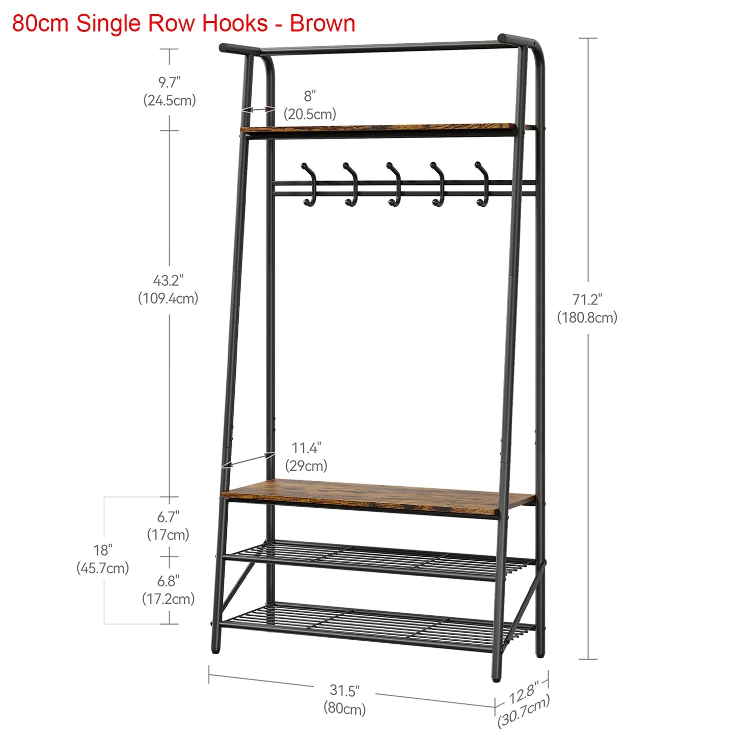 4-in-1 Hall Trees, Coat Shoe Rack