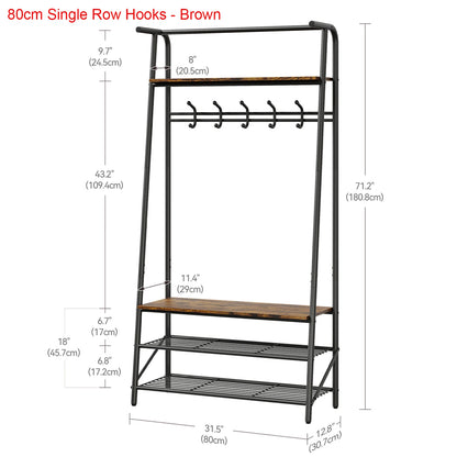 4-in-1 Hall Trees, Coat Shoe Rack