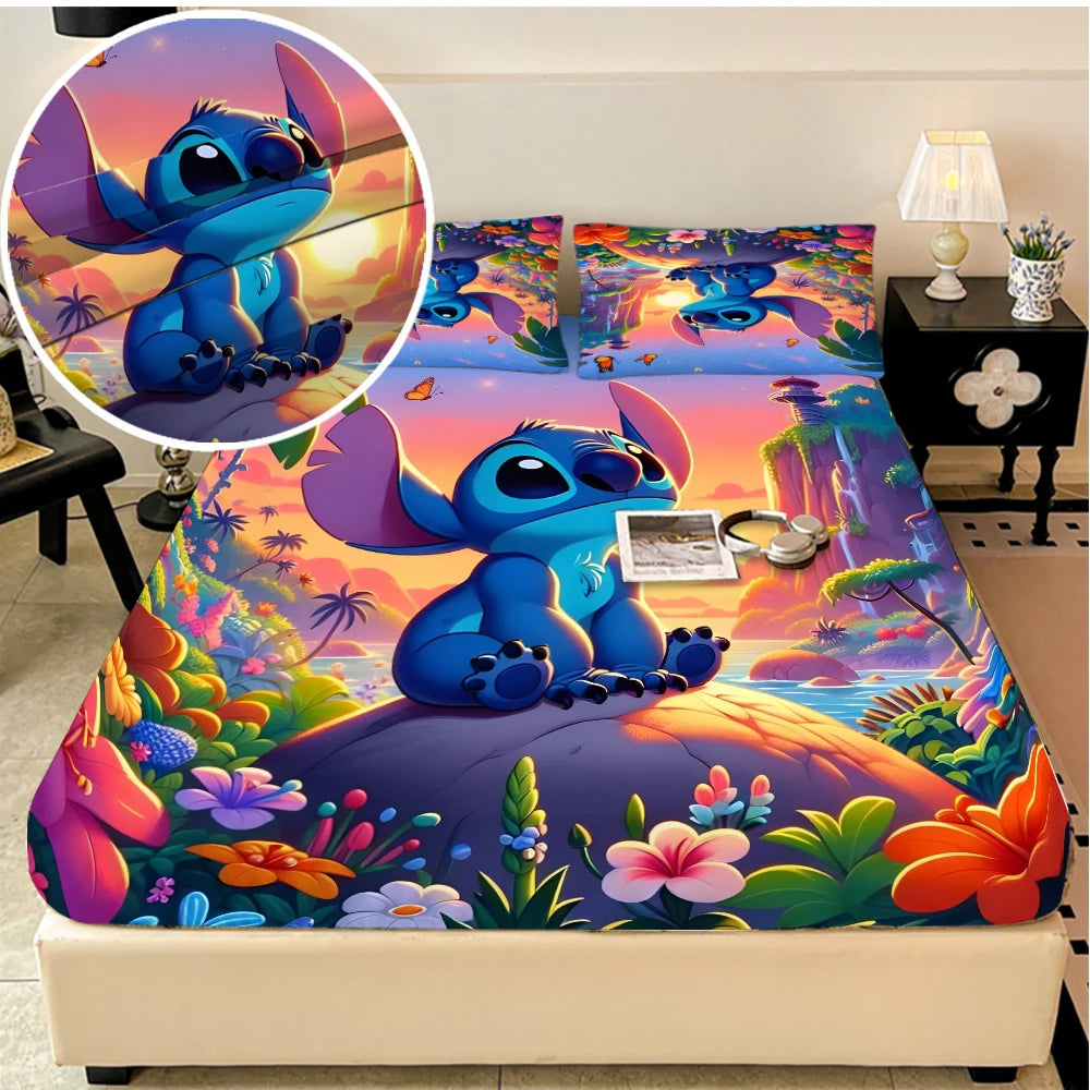 Sanrio Stich Elastic Complete Bed Set
