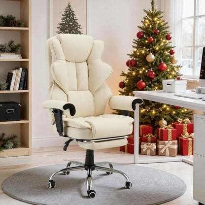 Ergonomic Massage Office Chair Leather