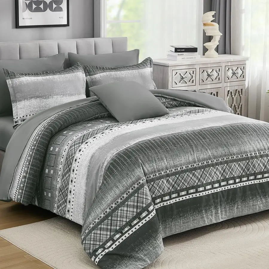 8 Piece Queen Size Comforter Set,