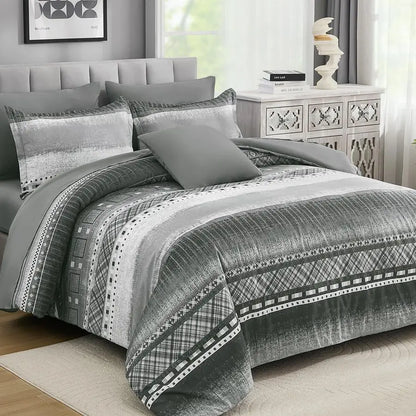 8 Piece Queen Size Comforter Set,