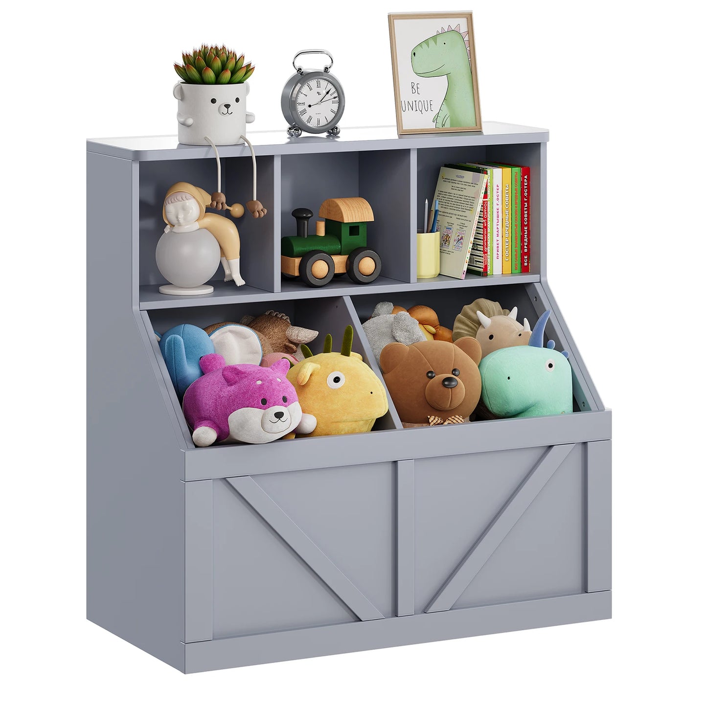 Hobby Lane Toy Storage Organizer with Bookshelf