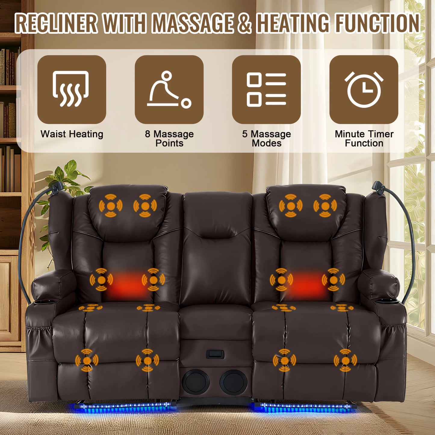 Redlife Loveseat Electric Recliner Sofa