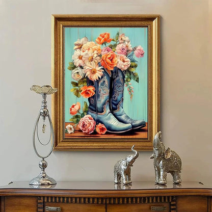 Adult DIY Diamond Painting Kit - Cowboy Boots