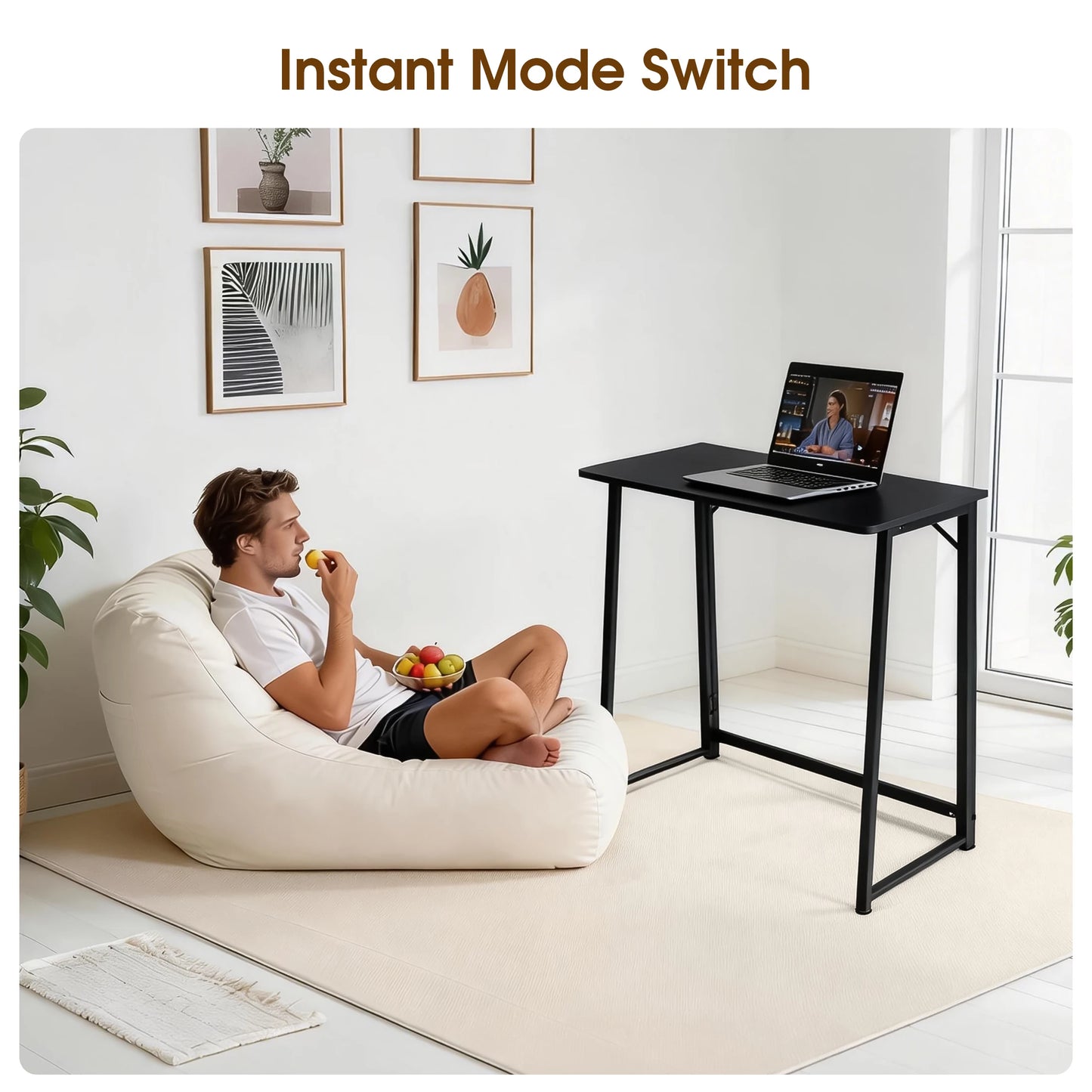 Folding Office Computer Desk Metal Frame