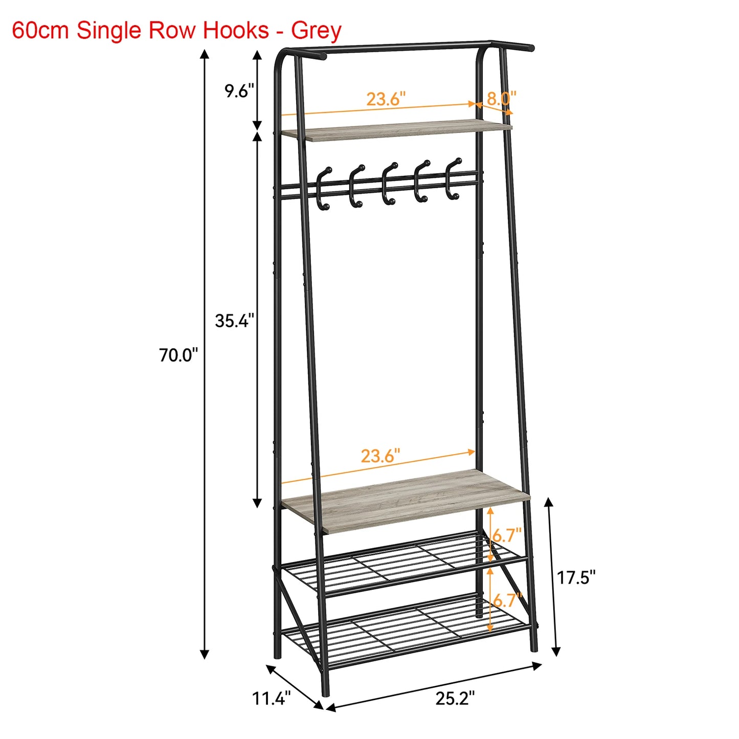 4-in-1 Hall Trees, Coat Shoe Rack