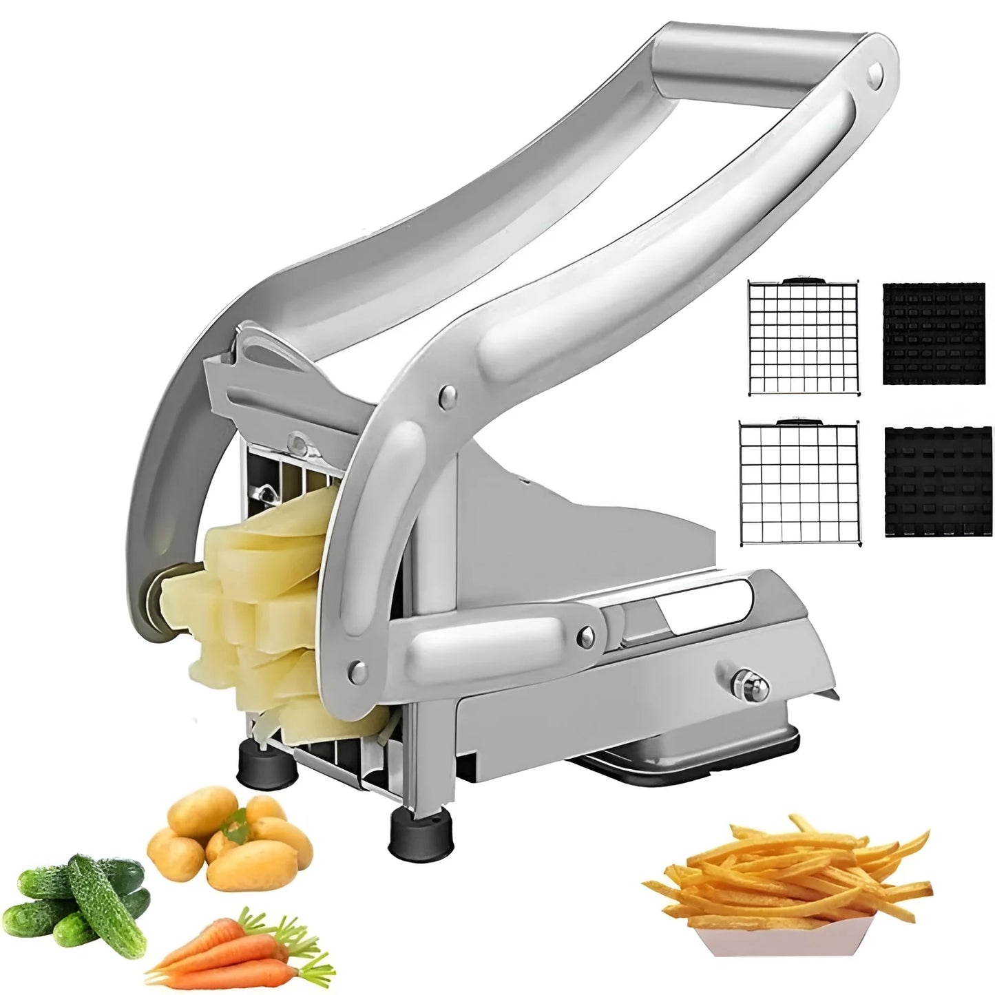 Manual French Fry Cutter with 2 Blades,