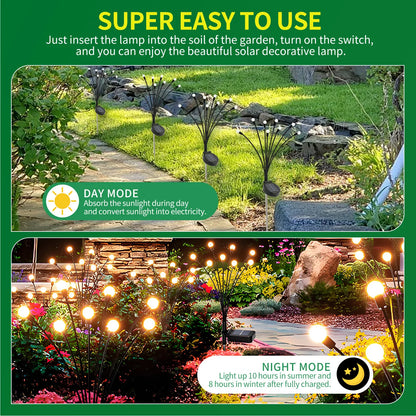 8-Head Solar Firefly LED Solar Lights