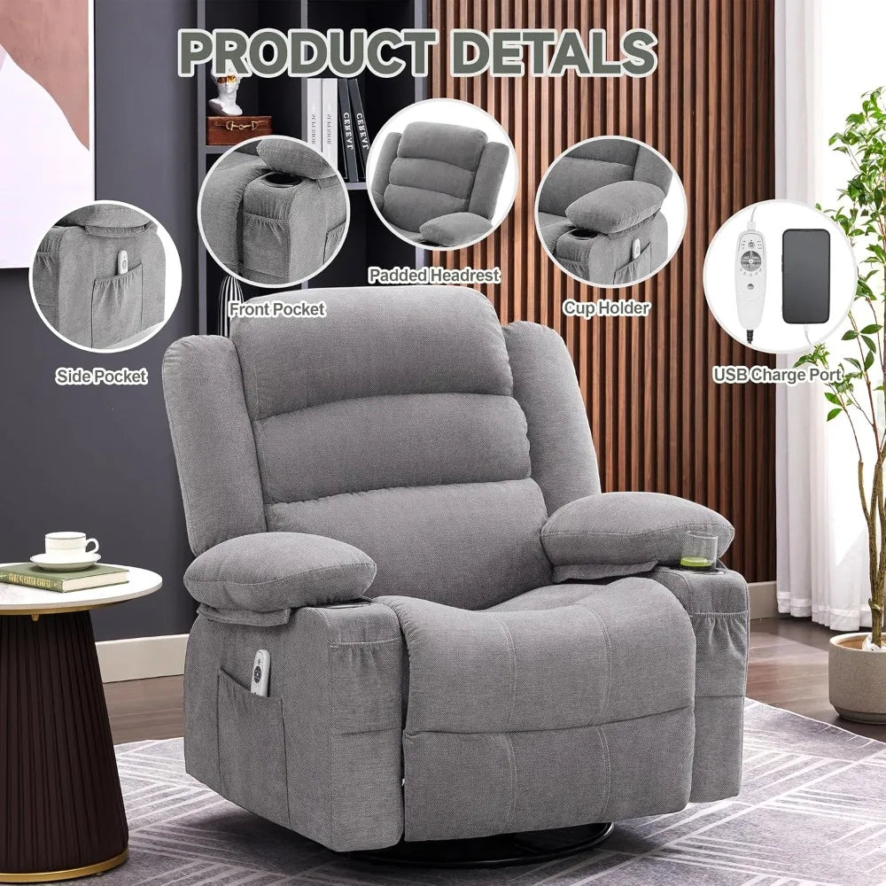 Heated Massage Recliner Chair