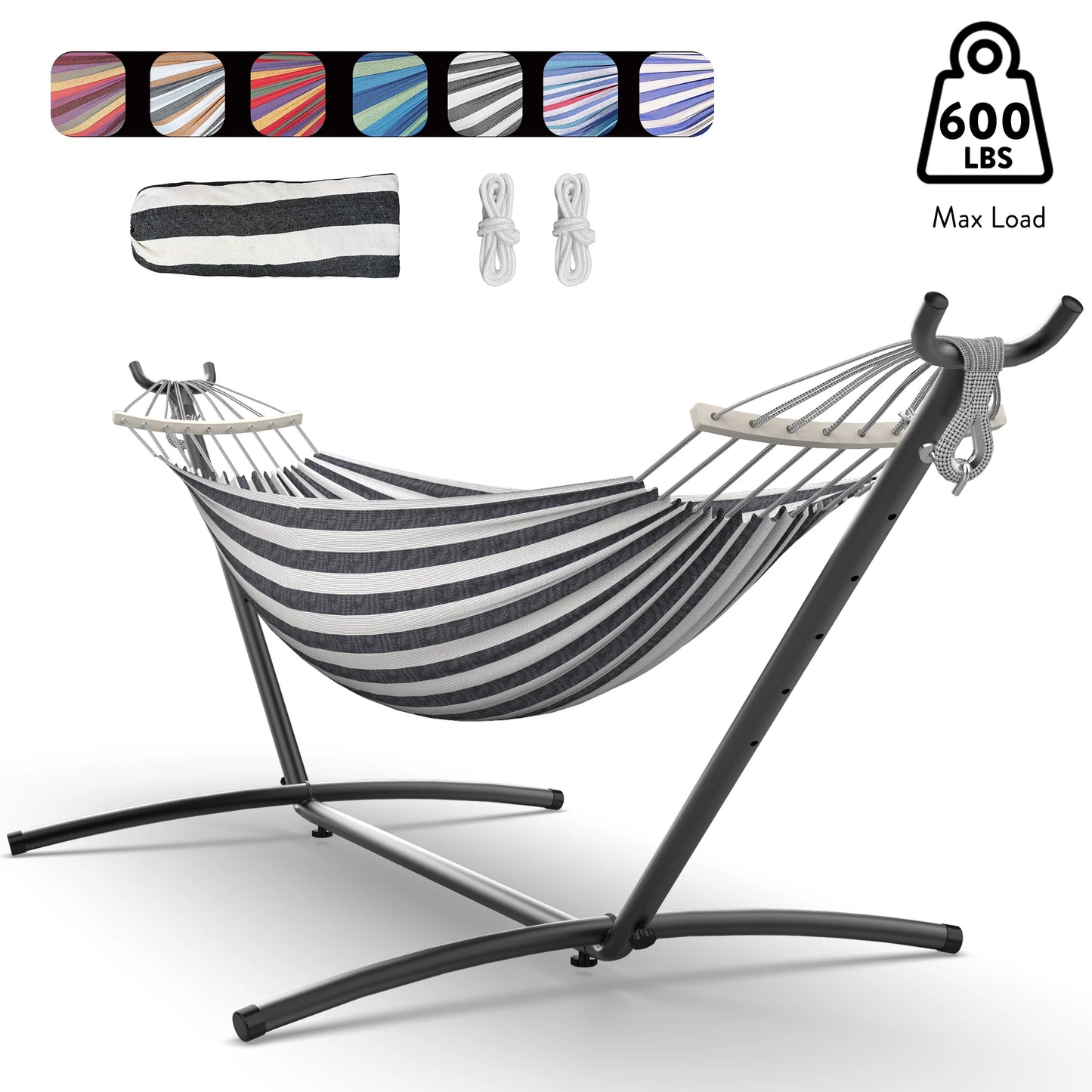 Gyroor Hammock with Adjustable Stand- Hammock Bed